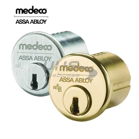 Medeco Bilevel 1-1/2" Mortise Cylinder - Bright Brass 10J5200-05-DLT-Z02